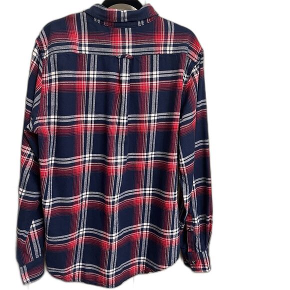 Woolrich The Green Label Collection Shirt Jacket Men XL Red/ Blue/ White - Picture 2 of 12